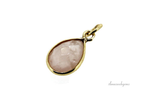Anhänger aus Vermeil mit Rosenquarz