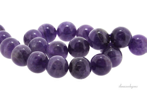 Amethyst beads round about 14mm