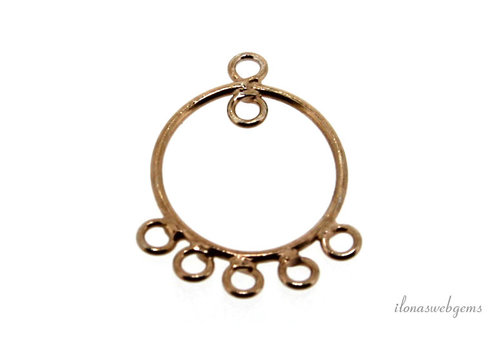 Kronleuchter aus Rosé-Vermeil ca. 22x18x1mm