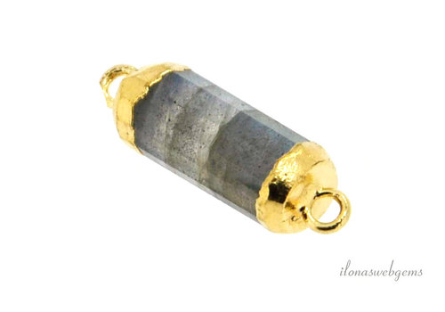 Vermeil maansteen connector ca. 19x5.5mm