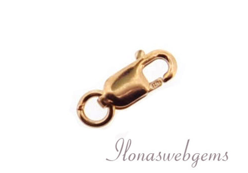 Mit Roségold gefüllter Karabinerverschluss, ca. 8 x 3 mm