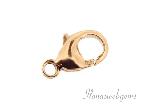 Rosé  14/20 Gold filled lobsterslotje ca. 11mm