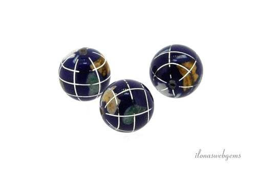 Lapis lazuli globe bead around 10mm
