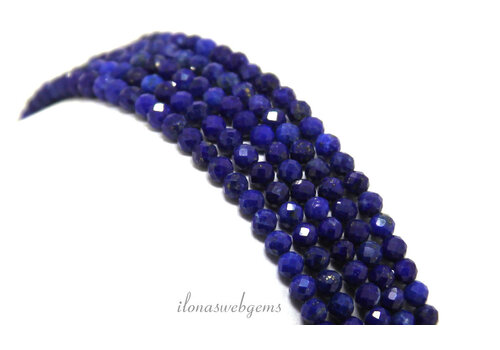 Lapis Lazuli kralen mini facet rond ca. 2.5mm