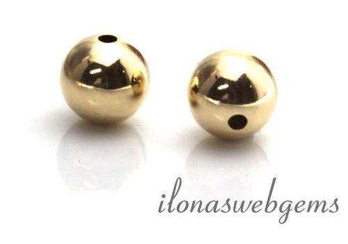 14k yellow gold bead 8mm