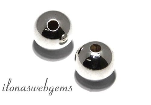 14k white gold bead 20mm