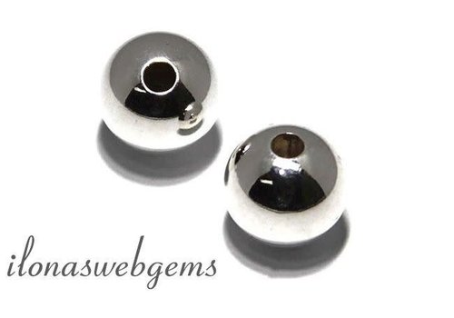 14 carat white gold bead 10mm