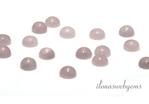 Rose quartz cabochon 4mm
