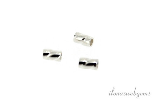 Sterling Silber Tube Perle "Twisted" um 3x2mm