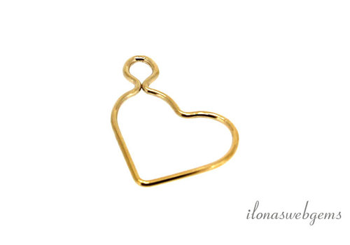 14k/20 Gold filled charm heart approx. 15.5mm