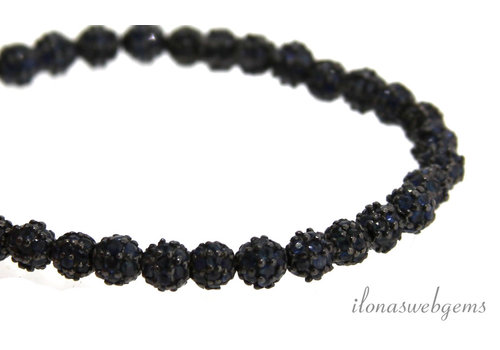 Sterling zilveren kraal met Saffier1