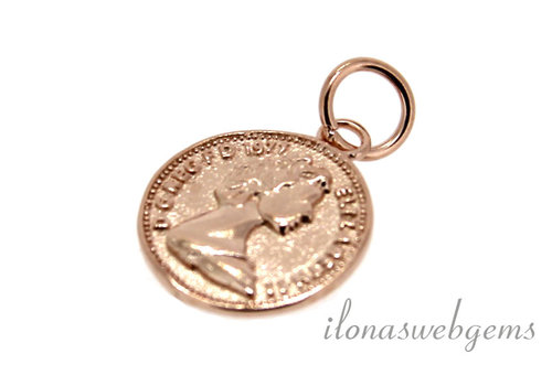 Rose Vermeil charm approx. 12.5mm