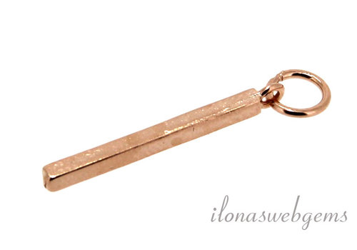 Rosé Vermeil bedeltje ca. 22x2mm