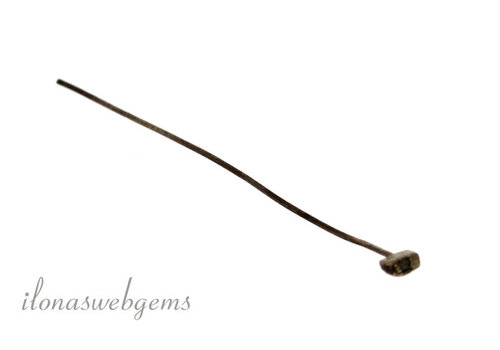 Kopfstift aus Sterlingsilber mit Diamant, ca. 53 x 0,5 mm