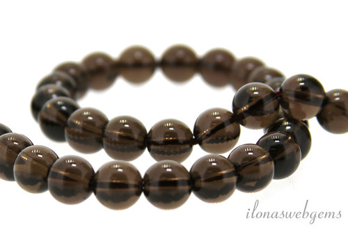 Smoky quartz beads round about 8mm