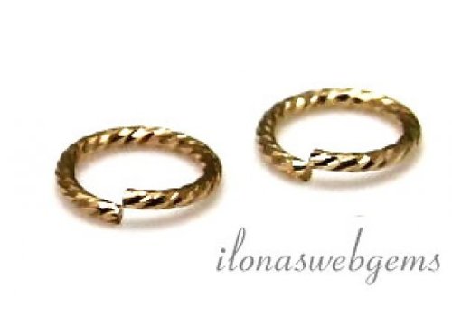 1x14/20 Gold filled lock-in oogje ca. 5x0.75mm