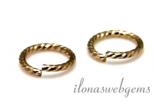 1x14k / 20 Gold, das gefüllt Schloss in Ösen ca. 5x0.75mm