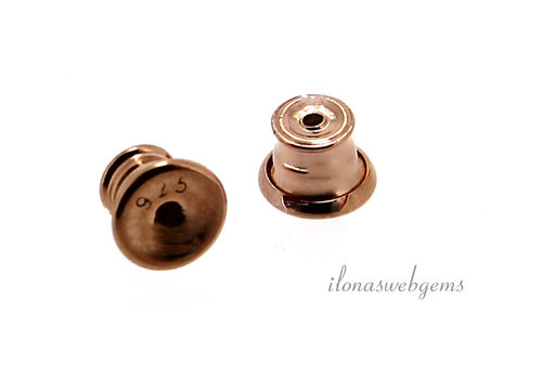 1 Paar Poussettes aus Rosé-Vermeil, ca. 5 mm