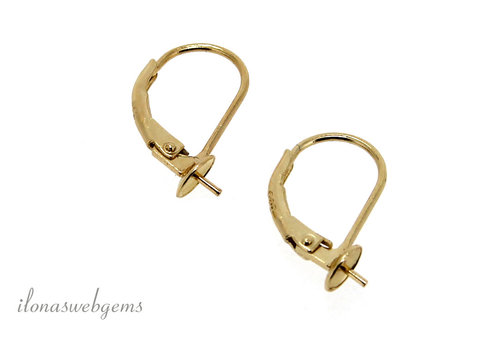 1 Pair of vermeil earwires approx. 16mm