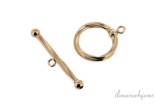 Gold filled Twist toggle clasp approx. 19mm