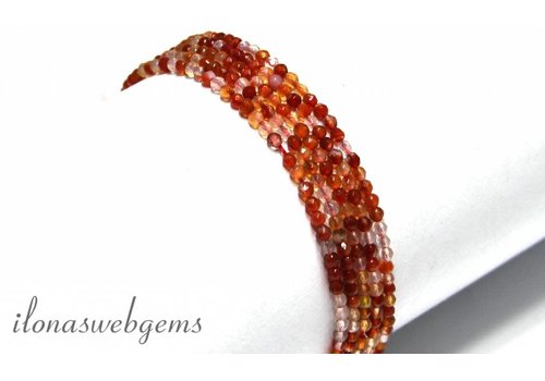 Carnelian - Cornelian beads faceted approx. 2mm