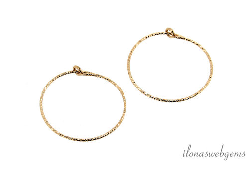 1 Paar 14/20 Gold Filled creolen ca. 20mm