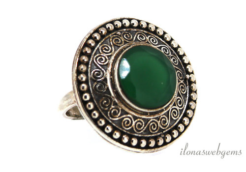 Sterling Silber Ring mit Smaragd