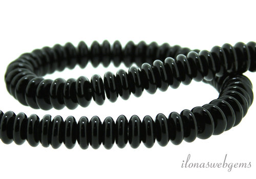 Onyx beads rondel around 8x3mm