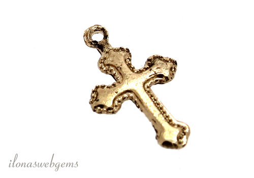 14k/20 Gold filled charm cross approx. 15x9mm