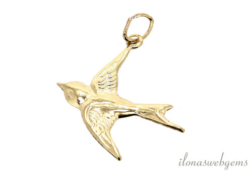 14k/ 20 Gold filled charm Swallow approx. 18mm