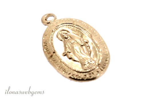 14k/20 Gold gefüllter Charm Maria, ca. 12x9mm