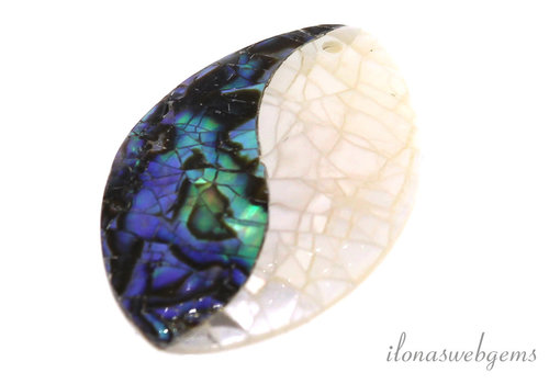 Abalone pendant about 55x30x4.5mm