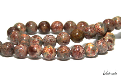 Leopardenfell Jasper Perlen um 12mm