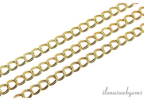 1 cm 14/20 Gold filled schakels / ketting ca. 5.2x4.3mm