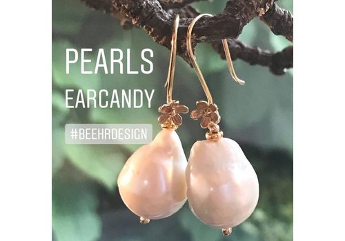 Inspiratie oorbellen roze parels