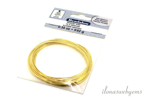 Beadalon memory wire gold color bracelet