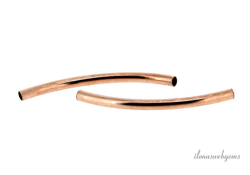 14/20 Rosé  Goldfilled buiskraal ca. 30x2mm