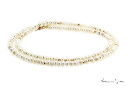 Inspiration: Necklace bracelet in 1 - Freshwater pearls