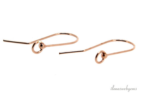 1 pair of Rosé Vermeil earwires approx. 25mm