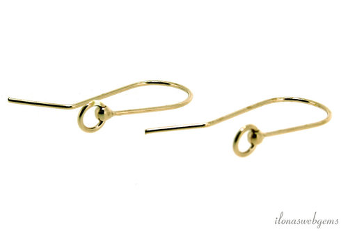 1 pair of Vermeil earwires approx. 25mm