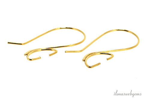 1 pair of Vermeil earwires approx. 30mm
