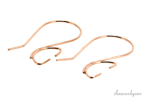 1 pair of Rosé Vermeil ear hooks approx. 30mm