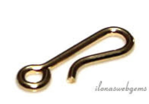 Gold filled hook clasp about 14x1mm