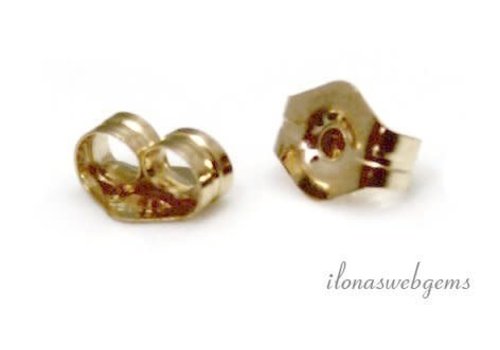 1 paar 14k/20 Gold filled poussettes ca. 4.5x4mm