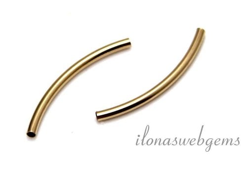 14k/ 20 Gold gefüllte Röhrenperle, ca. 20x1,5mm