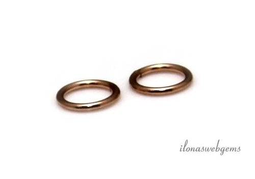 14k / 20 Rose Gold filled eyelet closed approx. 6x0.90mm