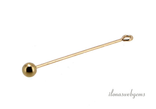 14k/20 Gold filled changeable pin with ball approx. 25x0.64mm