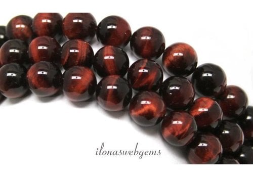 Tiger eye beads red around 12mm A quality