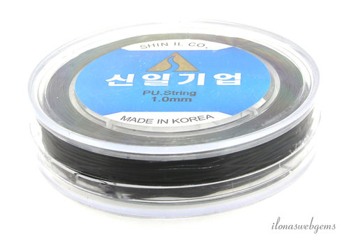 Very strong elastic black round approx. 1.0mm