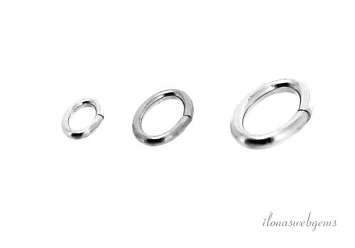 Sterling Silber Lock-In Ösen oval ca. 7,5x5x0,9mm